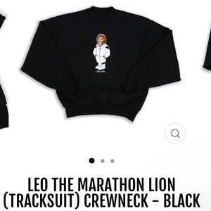 The Marathon Clothing TMC LEO THE MARATHON LION (TRACKSUIT) CREWNECK - BLACK